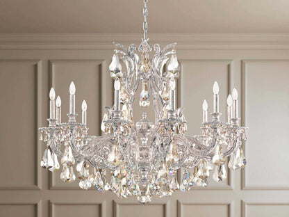Schonbek Sophia 12-Light Gold Crystal Candelabra Chandelier