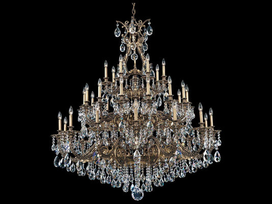 Schonbek Sophia 3-Light Copper Crystal Candelabra Chandelier