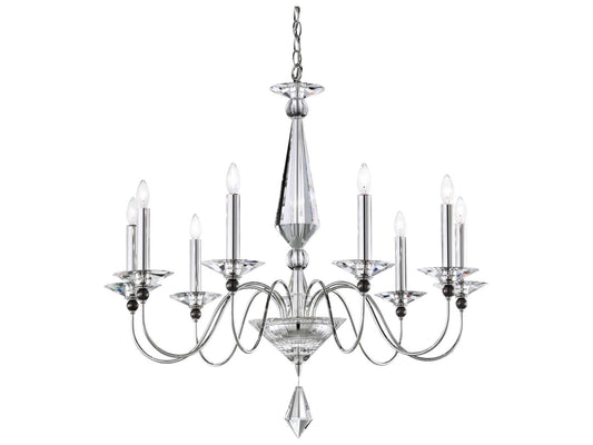 Schonbek 9-Light Jasmine Crystal Chandelier in Polished Silver