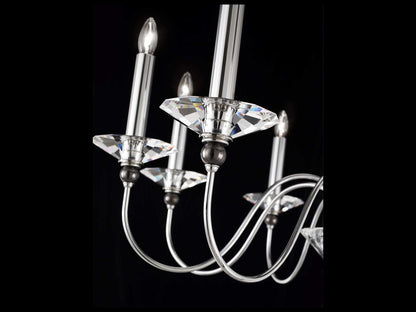 Schonbek 9-Light Jasmine Crystal Chandelier in Polished Silver