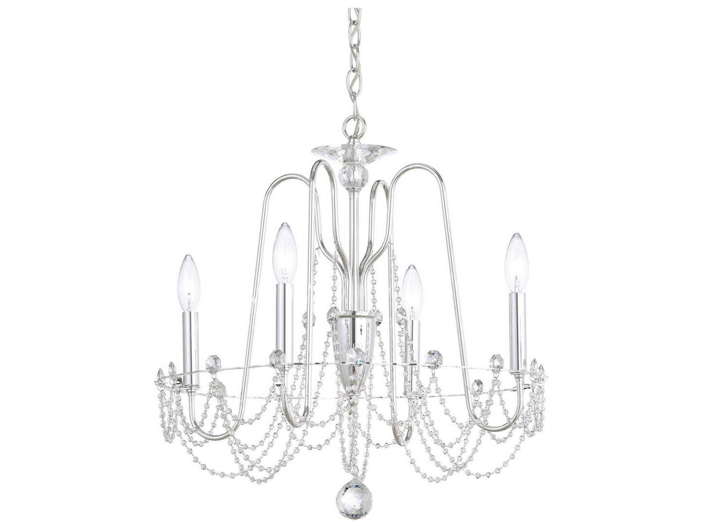 Schonbek Esmery 4-Light Crystal Candelabra Chandelier