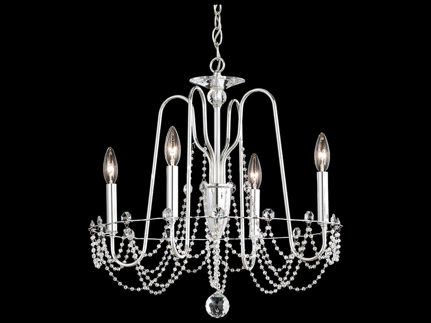 Schonbek Esmery 4-Light Crystal Candelabra Chandelier