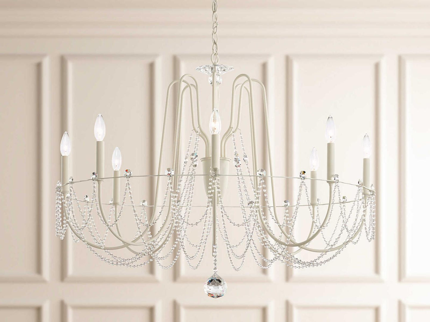Schonbek 8-Light Esmery Candelabra Chandelier with Crystal Accents