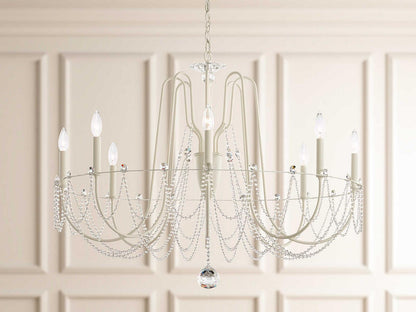 Schonbek 8-Light Esmery Candelabra Chandelier with Crystal Accents