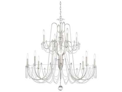 Schonbek 12-Light Esmery Candelabra Chandelier with Optic Crystal