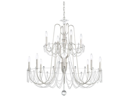 Schonbek 12-Light Esmery Candelabra Chandelier with Optic Crystal