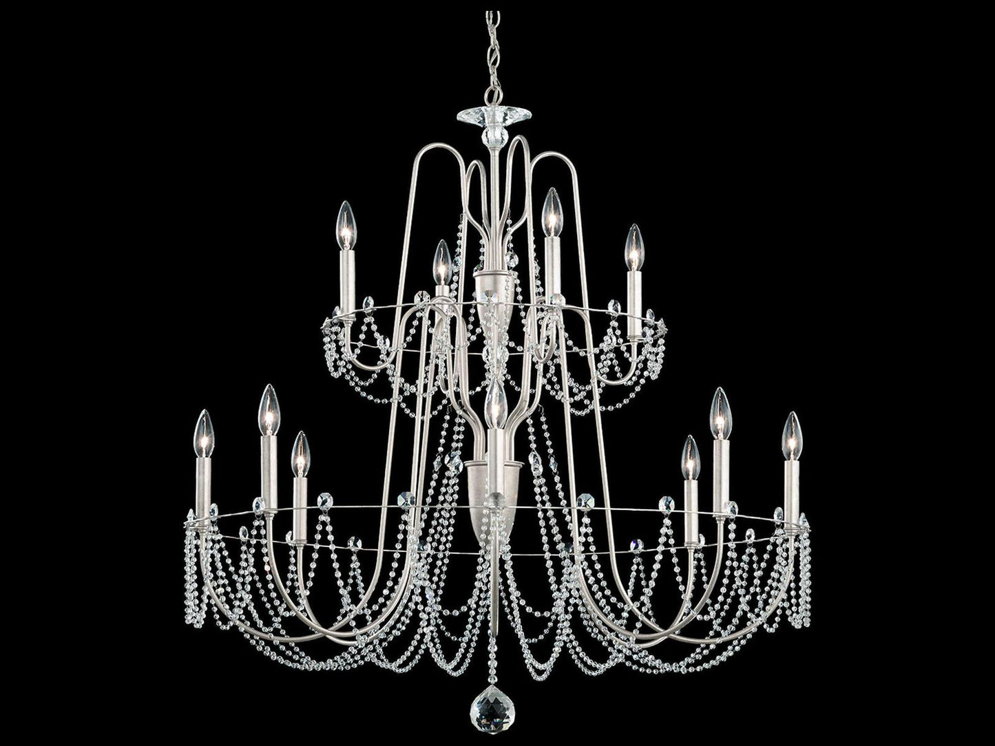 Schonbek 12-Light Esmery Candelabra Chandelier with Optic Crystal