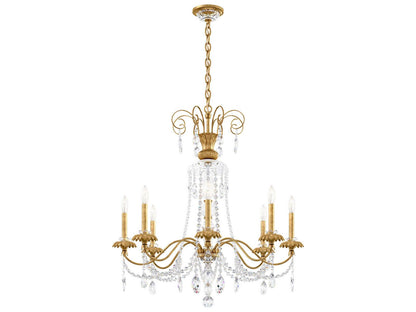 Schonbek Helenia 8-Light Heirloom Gold Crystal Candelabra Chandelier