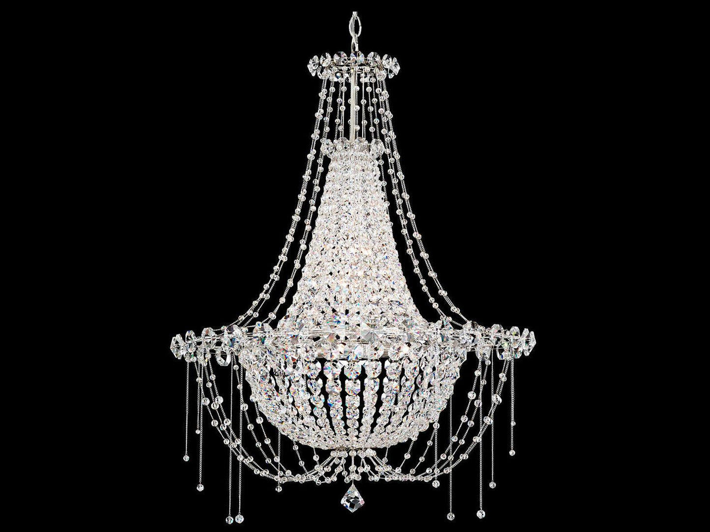 Schonbek Chrysalita 6-Light Crystal Chandelier in Polished Stainless Steel
