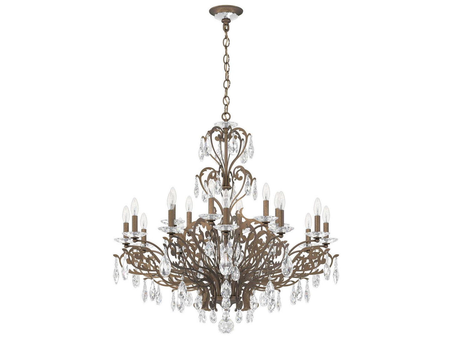 Schonbek Filigrae 18-Light Crystal Candelabra Chandelier