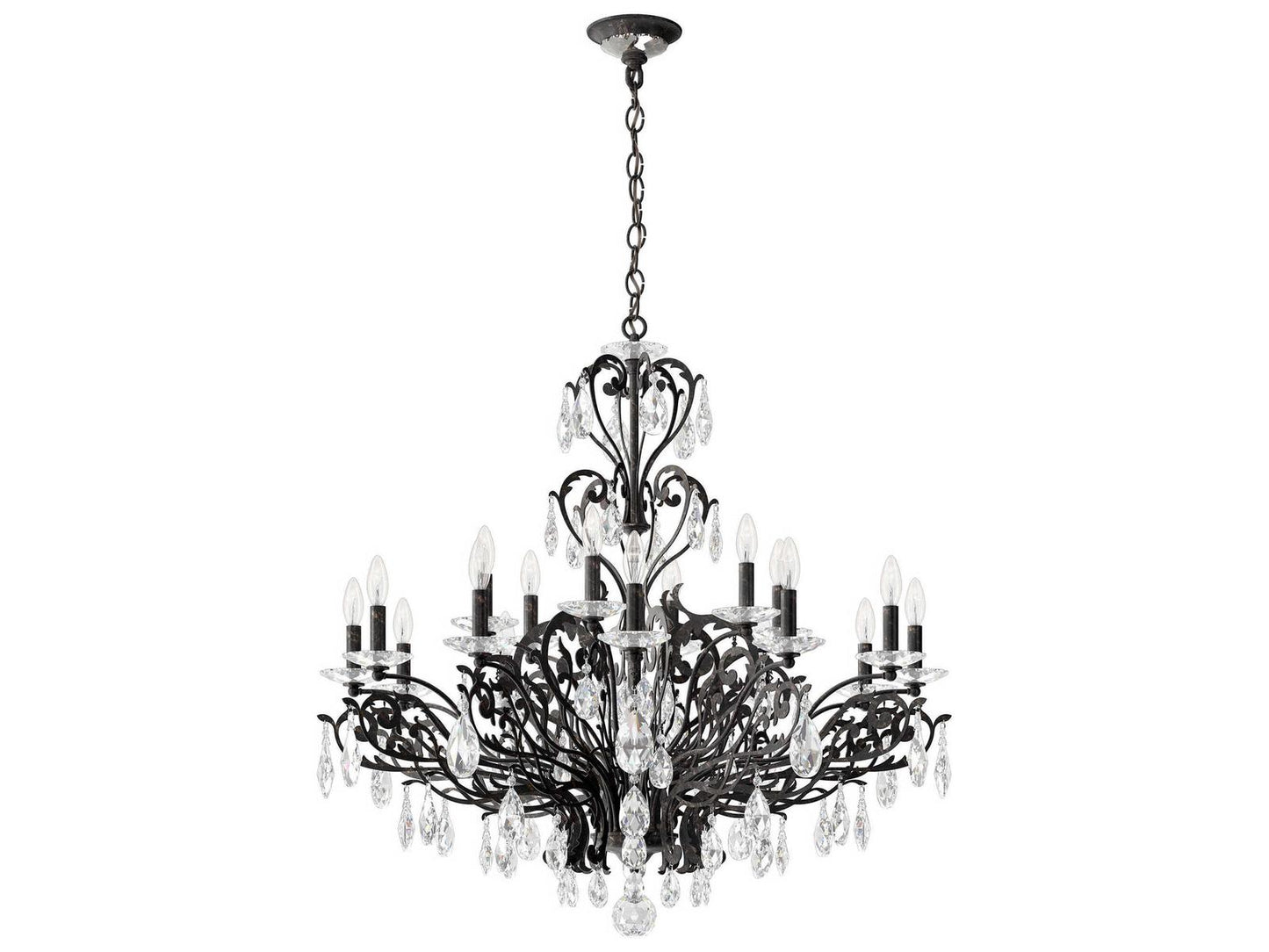 Schonbek Filigrae 18-Light Crystal Candelabra Chandelier