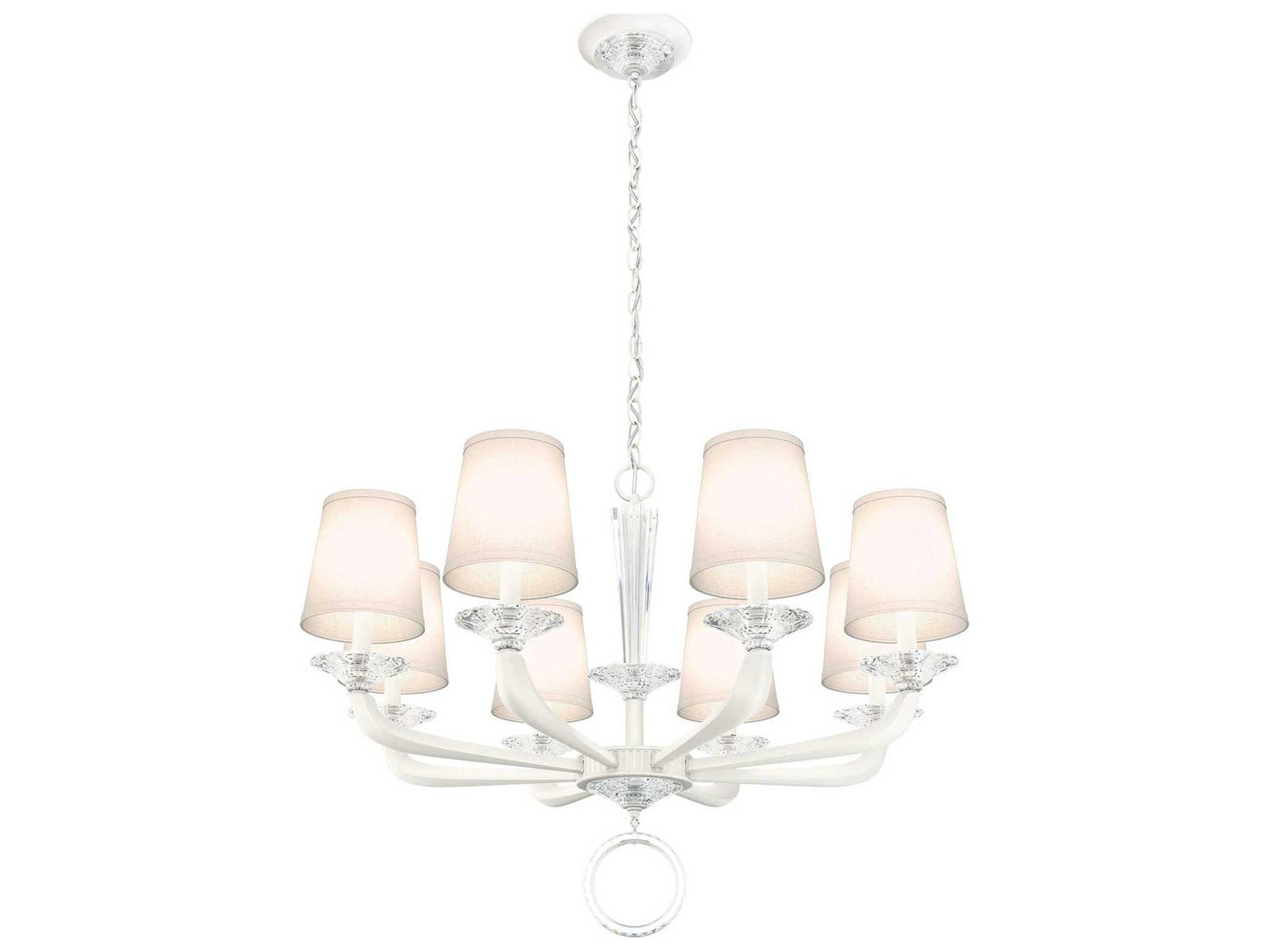 Schonbek Emilea 8-Light Crystal Candelabra Empire Tiered Chandelier