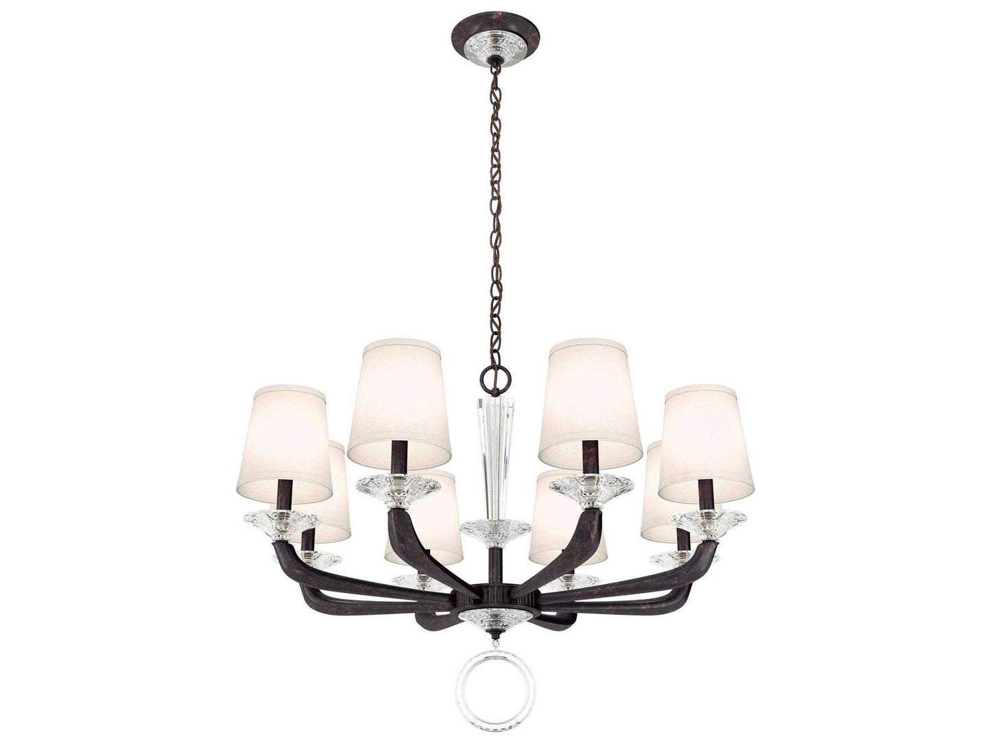 Schonbek Emilea 8-Light Crystal Candelabra Empire Tiered Chandelier