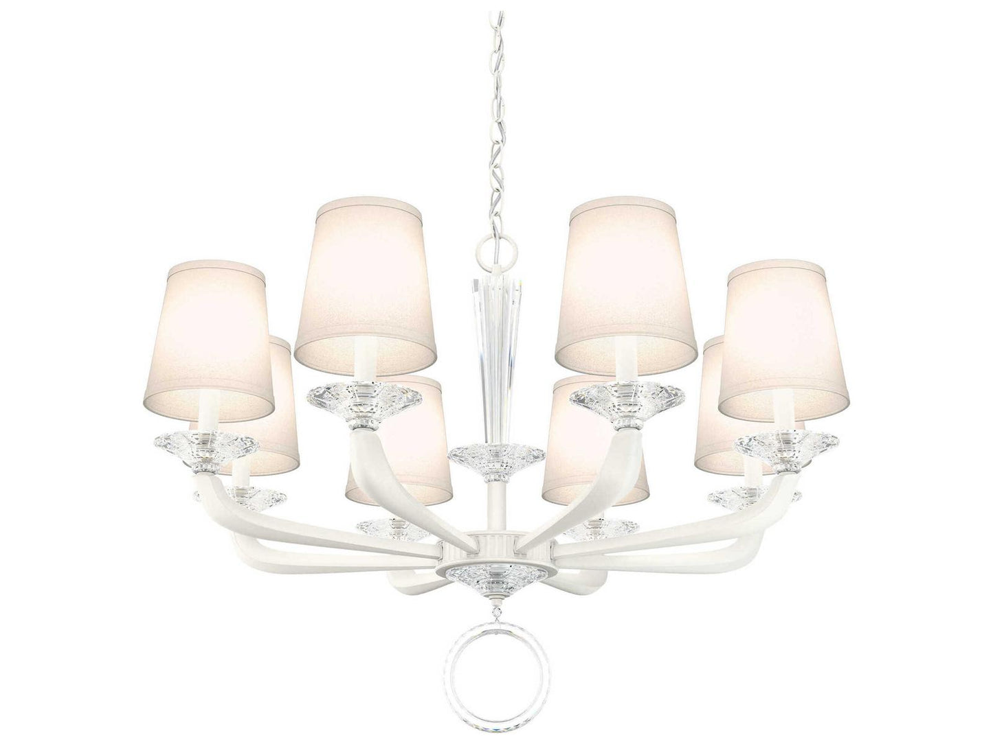 Schonbek Emilea 8-Light Crystal Candelabra Empire Tiered Chandelier