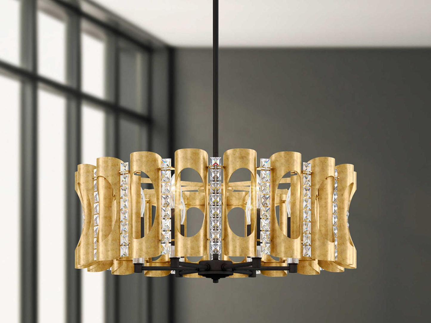 Schonbek Twilight 6-Light Chandelier with Crystal Accents