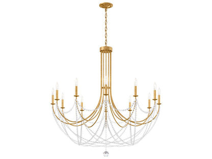 Schonbek Verdana 12-Light Heirloom Gold Crystal Chandelier