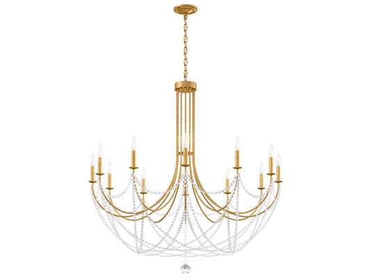 Schonbek Verdana 12-Light Heirloom Gold Crystal Chandelier