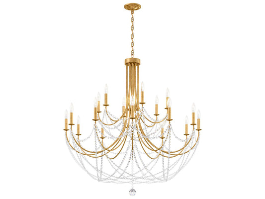 Schonbek 18-Light Verdana Crystal Candelabra Chandelier in Heirloom Gold