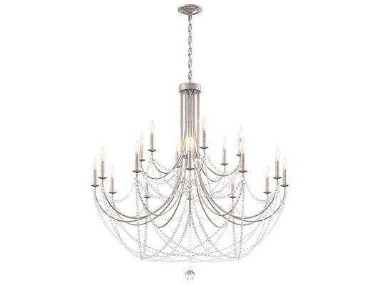 Schonbek Verdana 18-Light Antique Silver Crystal Chandelier