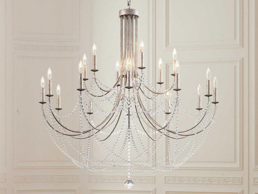 Schonbek Verdana 18-Light Antique Silver Crystal Chandelier