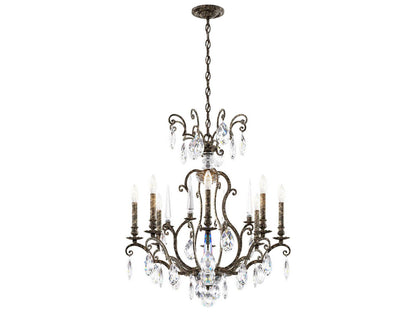 Schonbek 8-Light Renaissance Nouveau Candelabra Chandelier in Heirloom Bronze