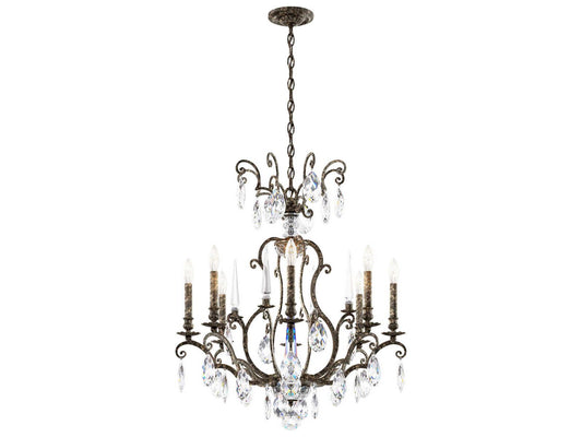 Schonbek 8-Light Renaissance Nouveau Candelabra Chandelier in Heirloom Bronze
