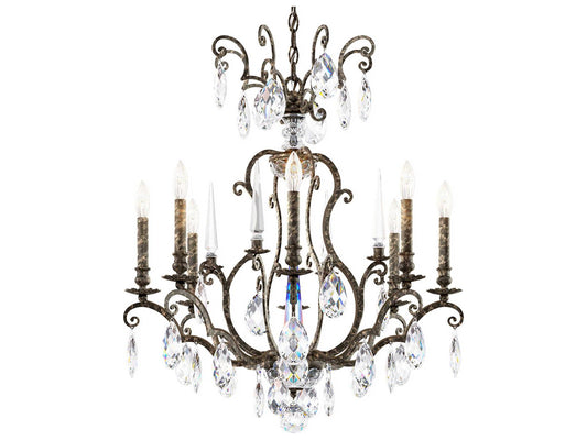 Schonbek 8-Light Renaissance Nouveau Candelabra Chandelier in Heirloom Bronze