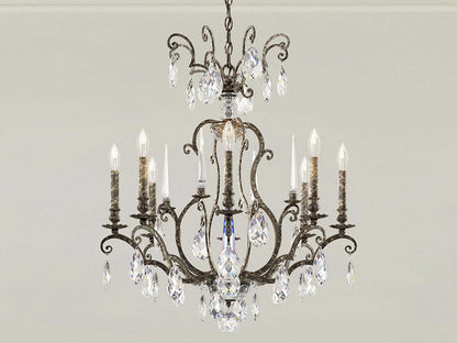 Schonbek 8-Light Renaissance Nouveau Candelabra Chandelier in Heirloom Bronze