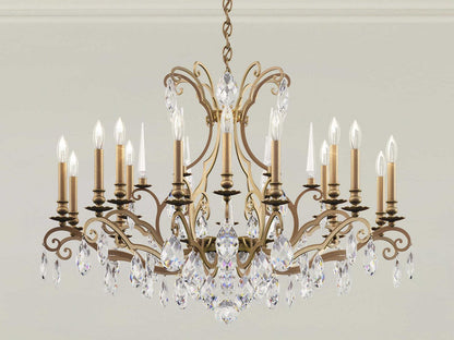 Schonbek Renaissance Nouveau 18-Light Crystal Chandelier in Etruscan Gold