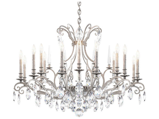 Schonbek Renaissance Nouveau 18-Light Grand Chandelier in Antique Silver