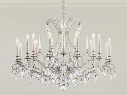 Schonbek Renaissance Nouveau 18-Light Grand Chandelier in Antique Silver