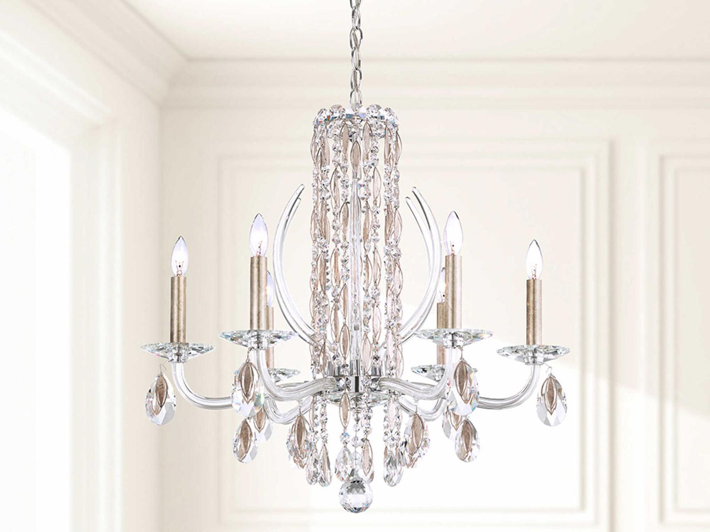 Schonbek 6-Light Siena Crystal Candelabra Chandelier