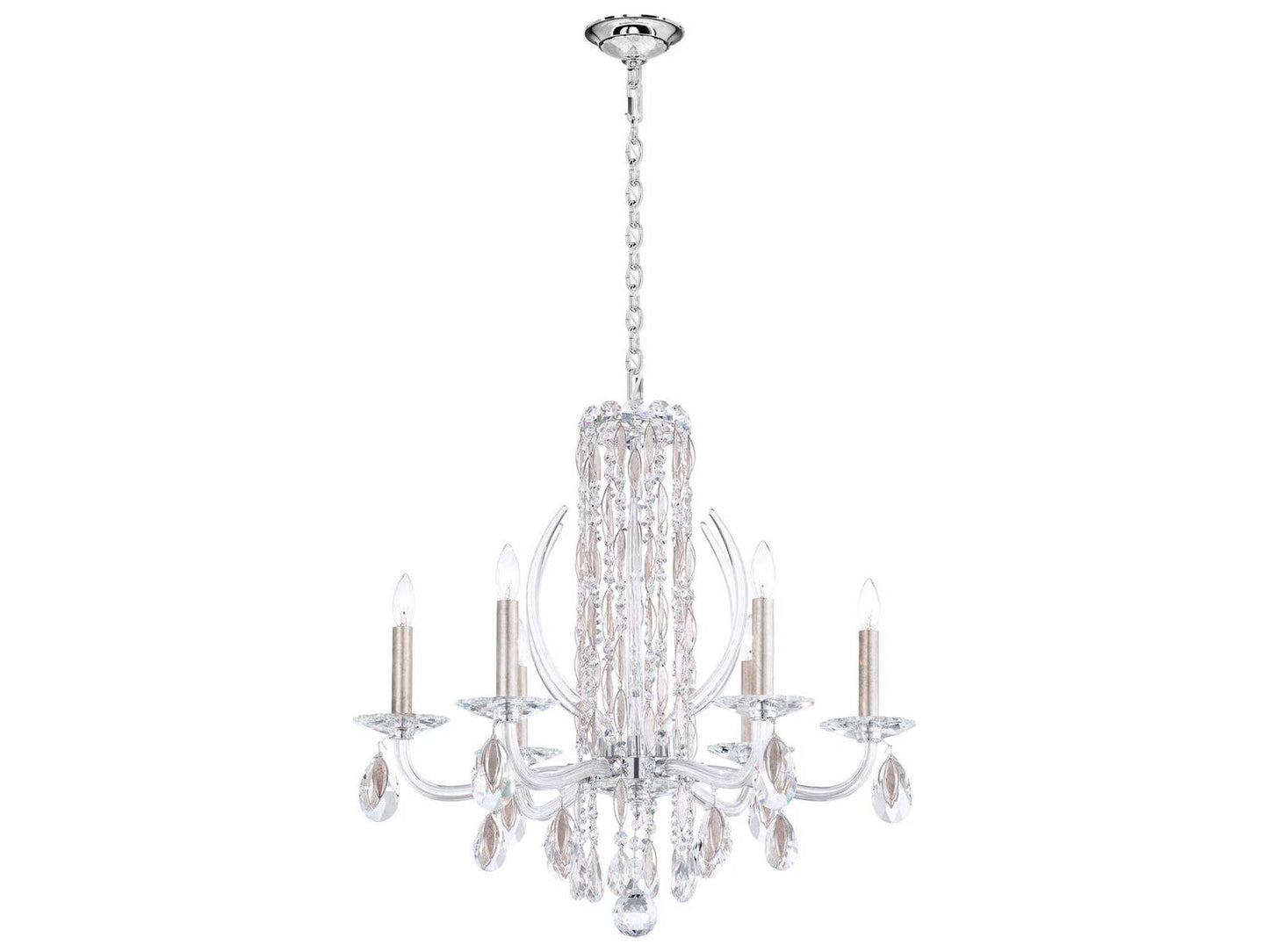 Schonbek 6-Light Sarella Crystal Candelabra Chandelier