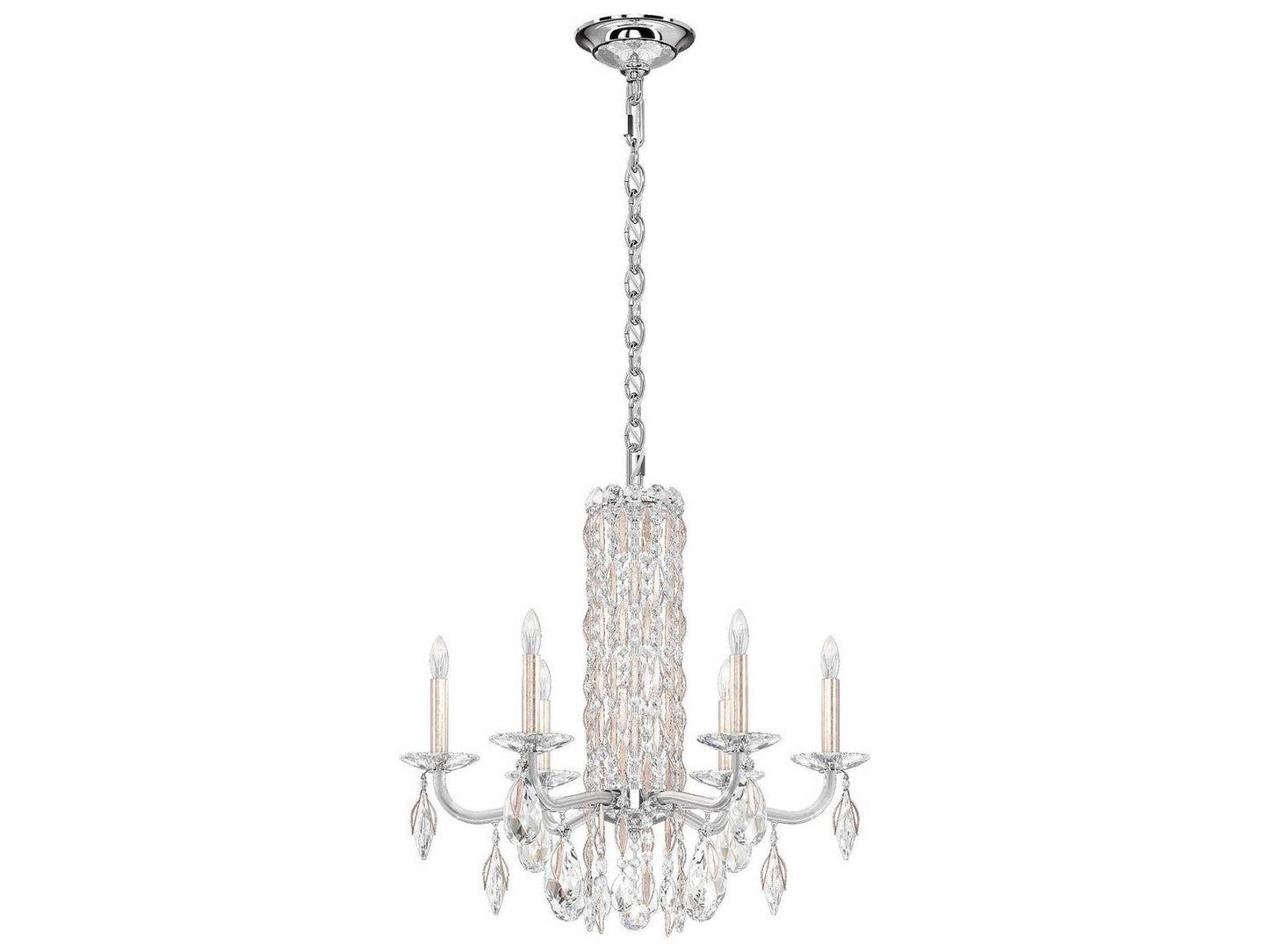 Schonbek 6-Light Sarella Crystal Candelabra Chandelier