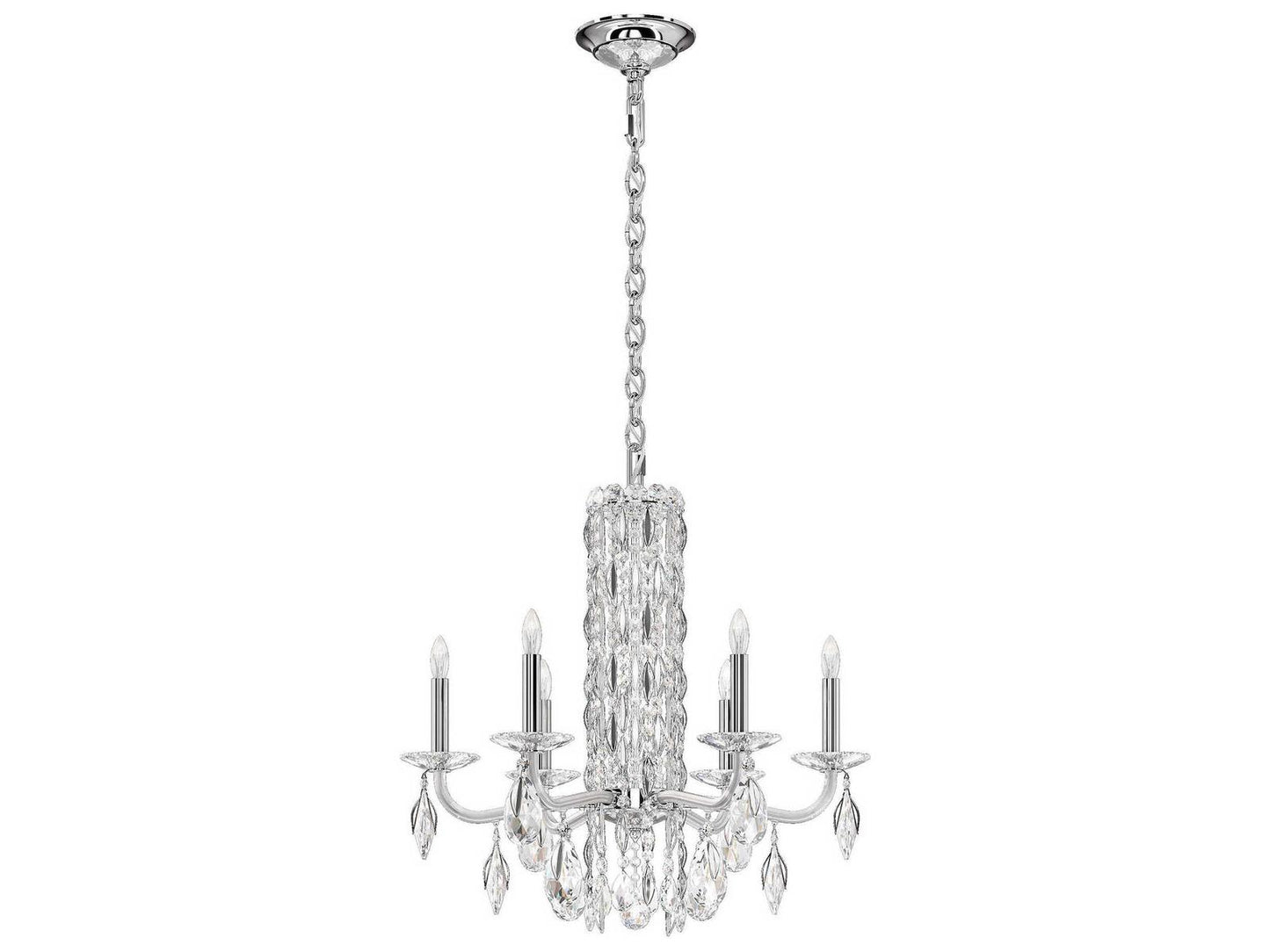 Schonbek 6-Light Sarella Crystal Candelabra Chandelier