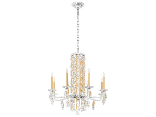 Schonbek Sarella 8-Light Black Crystal Candelabra Chandelier