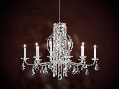 Schonbek Sarella 10-Light Chandelier with Crystal Drops