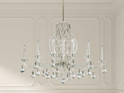 Schonbek Sarella 10-Light Chandelier with Crystal Drops