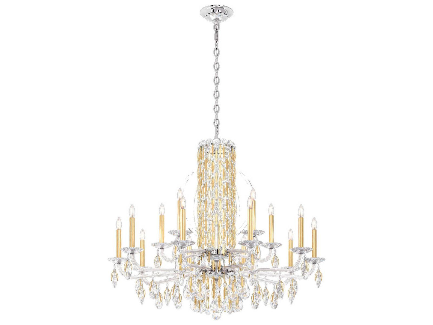 Schonbek Siena 15-Light Crystal Candelabra Chandelier