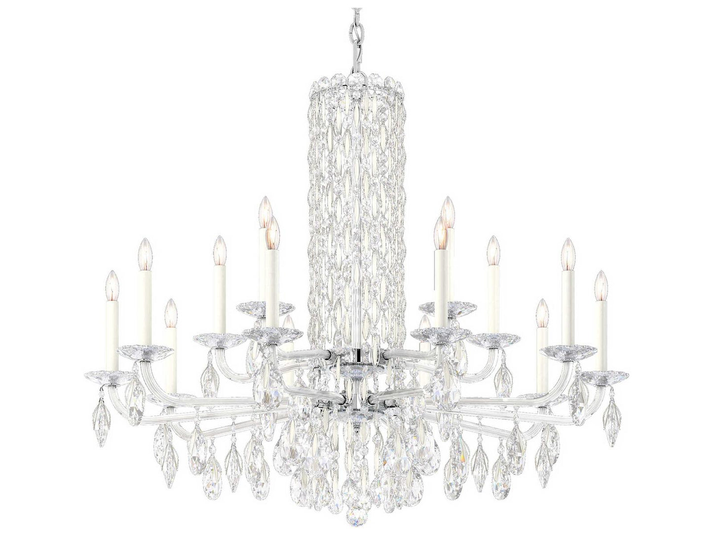 Schonbek Siena 15-Light Crystal Candelabra Chandelier