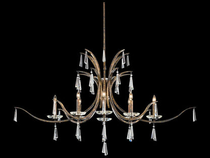 Schonbek 8-Light Tinsley Linear Chandelier with Radiance Crystal