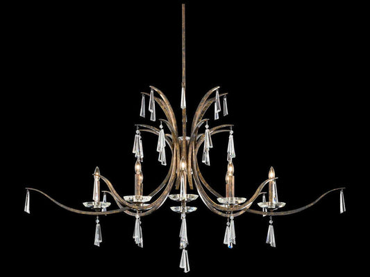 Schonbek 8-Light Tinsley Linear Chandelier with Radiance Crystal