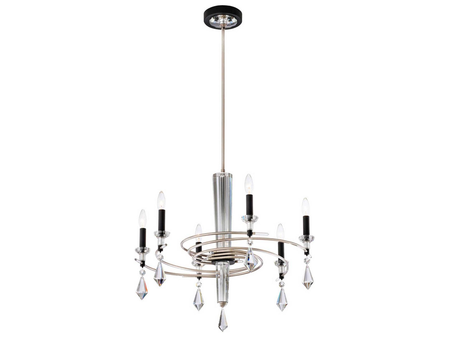 Schonbek Tempest 6-Light Candelabra Chandelier with Radiance Crystal