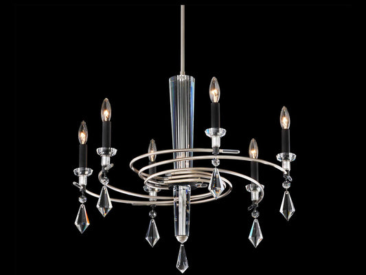 Schonbek Tempest 6-Light Candelabra Chandelier with Radiance Crystal