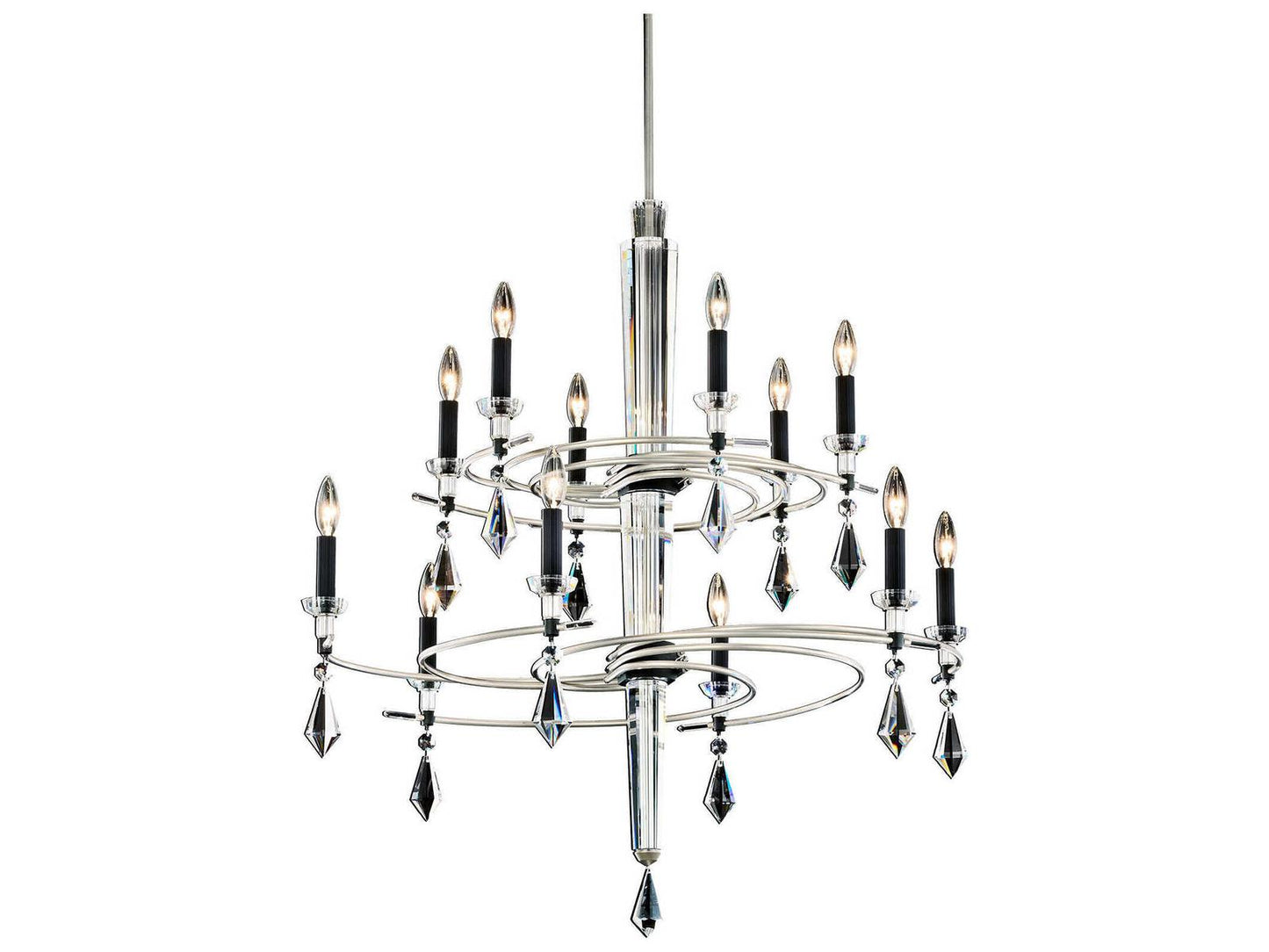 Schonbek Tempest 12-Light Tiered Chandelier with Crystal Accents