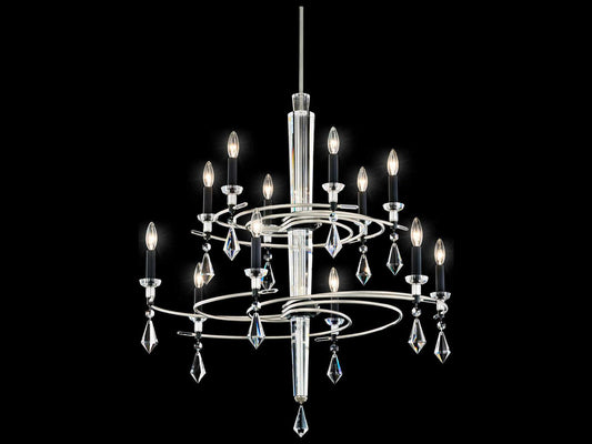 Schonbek Tempest 12-Light Tiered Chandelier with Crystal Accents