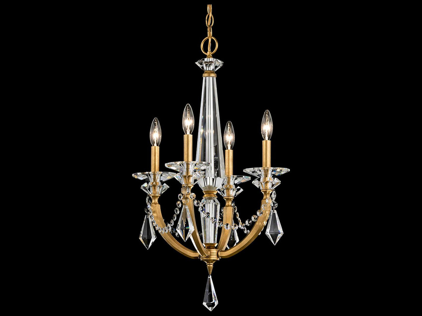 Schonbek 4-Light Verona Candelabra Chandelier with Radiance Crystal