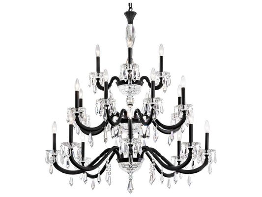 Schonbek Napoli 20-Light Candelabra Tiered Chandelier with Radiance Crystal