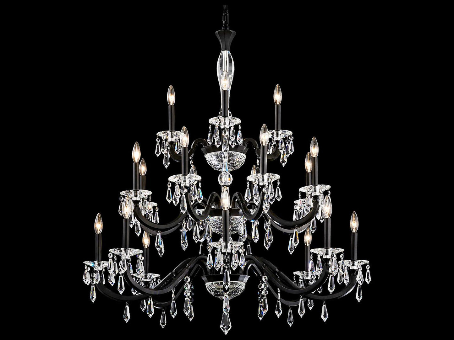 Schonbek Napoli 20-Light Candelabra Tiered Chandelier with Radiance Crystal