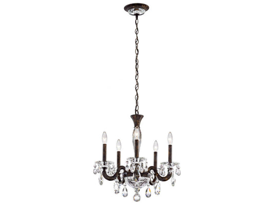 Schonbek 5-Light San Marco Candelabra Chandelier in Heirloom Bronze with Radiance Crystal